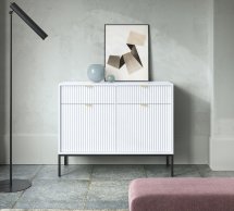 Комод Белый/Черные ножки KSZ104 Nova