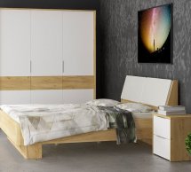 Модульная спальня Avanti/Аванти VMV Holding Дуб Крафт Золотой / Белая Платина