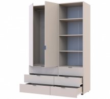Шкаф для одежды Дорос Гелар кашемир 2-х дверный с пеналом 137,5 см