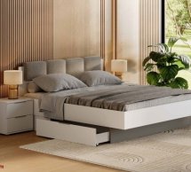 Кровать 1.6х2.0 мягкая спинка с шухлядами без каркаса Бартон