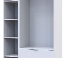 Шкаф Дорос Гелар белый с Этажеркой 2-х дверный 115,7 см