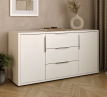 Комод деревянный DrevKO 2Д3Ш Арина дводверный с 3 ящиками Эмаль