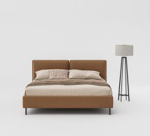 Ліжко м'яке двоспальне Woodsoft Alba / Альба з підйомним механізмом та нішею для білизни