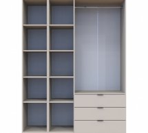 Шкаф для одежды Дорос Гелар кашемир 3-х дверный/Зеркало 155 см