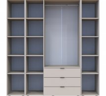 Шкаф Дорос Гелар кашемир с 2 Этажерками 3-х дверный 192,6 см