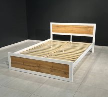 Кровать LOFT 120×200 Дуб Сонома / Чёрный мат MebliRoMax