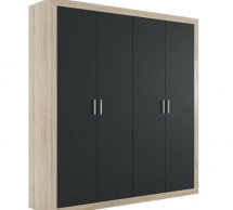 Шафа SZF4D Гербор Сара 4 дверна антрацит 196 см