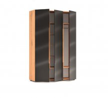 Шкаф 3д КС Афина 2 дверный черный глянец 160 см