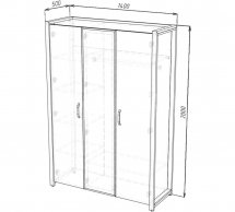 Шкаф 3Д LOFT Дуб Сонома / Чёрный мат MebliRoMax