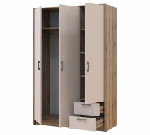 Шкаф Дорос Ронди трёхдверный Дуб Артизан/Кашемир 121 см.