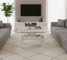 Стол-трансформер B-Fly Art In Head Дуб Сонома / Белый бриллиант