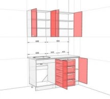 Кухонний комплект Фарбований високий глянець 1,4 м