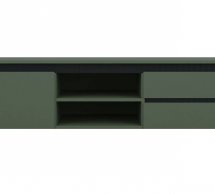 Тумба под ТВ RTV1K2So 1-дверная с 2 ящиками Лаундж Зеленый димчастый / Черный