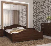 Кровать двуспальная деревянная Явито Орхидея Массив Ольха / Ясень / Дуб 