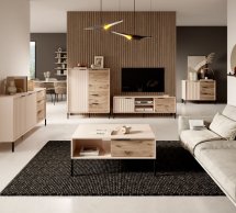 Модульна вітальня Бежевий/Дуб вікінг Rave