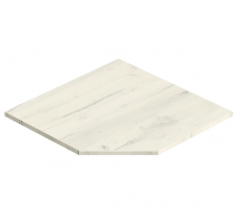 Стільниця кутова 38 мм Дуб крафт білий