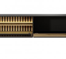 Тумба під ТВ Lang/Ланг RTV180 2D Чорний/Дуб евок Perfect Home Ширина 180 см