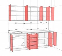 Кухонний комплект Еко 2,3 м
