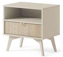 Тумба прикроватная беж песочный/пихта сканди Forest S54