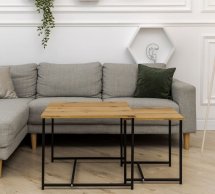 Комплект столиков Квадро S + М дуб 