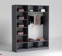 Шкаф распашной Matroluxe Noir / Нуар 3 дверный 150 см