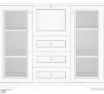 Буфет 2W3S1B Вайт