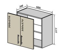 №53 Тумба верхняя 60 Люкс RODOS