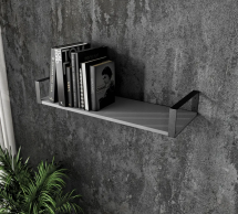 Полиця настінна антрацит/чорний XR21