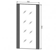Зеркало LUS50 Канди Белый альпийський / Дуб стирлинг / Белый матовий