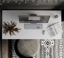 Письмовий стіл Art in Head Brevity Loft Standart/Бревіті Лофт Стандарт Білий діамант/Білий метал