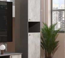 Шафа 2д з нішею КС Глорія 2 дверна антрацит 50 см