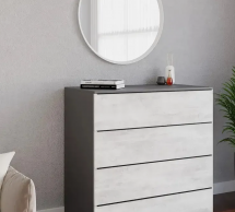 Комод антрацит/бетон ТХ005