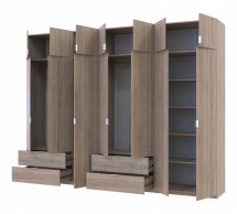 Шафа для одягу Дорос Лукас дуб сонома 7 дверна 315 см