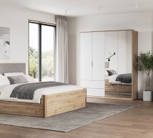 Модульная спальня Reymond/Реймонд Миромарк Дуб Артизан/Белый глянец