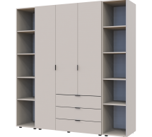 Шкаф Дорос Гелар кашемир с 2 Этажерками 3-х дверный 192,6 см