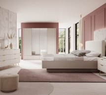 Модульна спальня Lante/Ланте Perfect Home Бежевий/Золоті ніжки