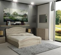 Ліжко Віолетта з газліфтом та металевим каркасом