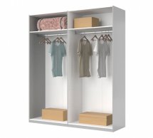 Шафа-купе з дзеркалом Міромарк Фемелі 2 дверна білий 200 см