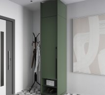 Шафа Морелі R-0001 Рамо 1 дверна зелений димчастий 52 см