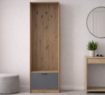 Пенал-вешалка Doros Ронди Дуб Артизан / Графит