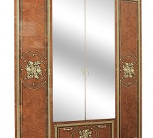 Шкаф 4Д с зеркалом Світ Меблів Жасмин 3 дверный белый 188 см