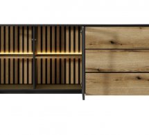 Комод Ланг / Lang 2D3S/180 Дуб Евок/Чорний