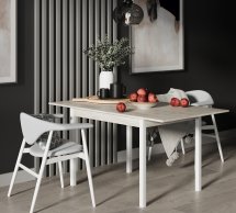 Стол-трансформер Lunch Артвуд светлый/Белый