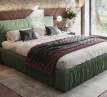 Ліжко двоспальне м'яке Woodsoft Kemi / Кемі