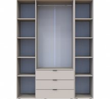 Шкаф Дорос Гелар кашемир с Этажеркой 3-х дверный 154,4 см
