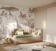 М'яке ліжко 0.9х2.0 з каркасом Шайн