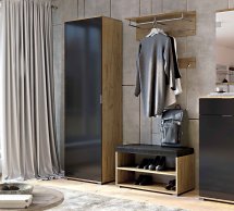 Модульная прихожая Миромарк Луна Дуб крафт / Мат лава