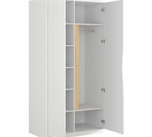 Шкаф SZF2D BRW Poland Pori 2 дверный белый 100 см