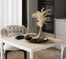 Обеденный стол Brevity Loft mini Дуб сонома/Белый металл