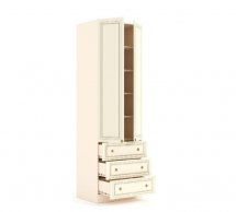 Шафа 2д + 3шх КС Тіффані 2 дверна ваніль 80 см